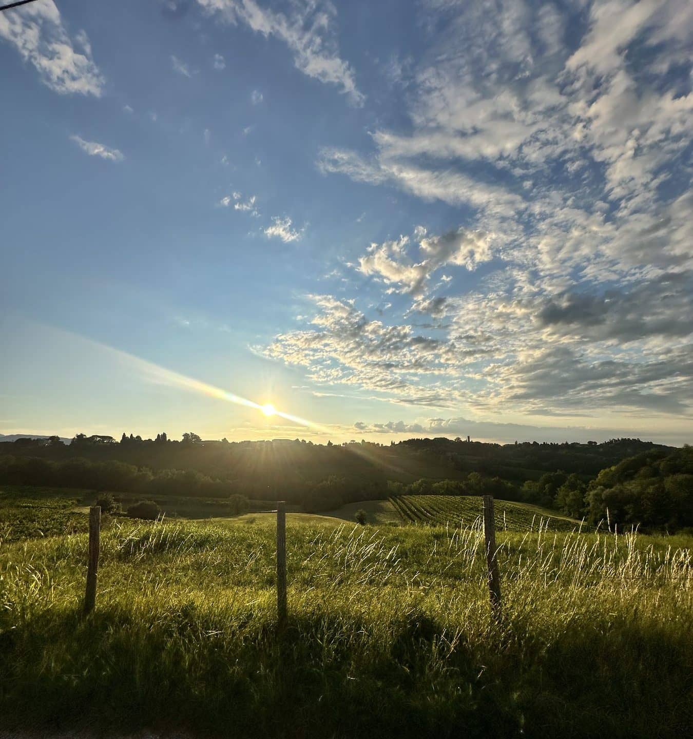 Sunset over the Prosecco hills